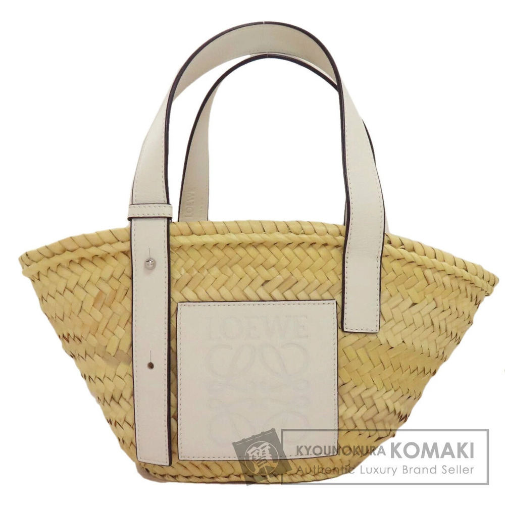 Loewe Basket Handbag Raffia Calfskin
